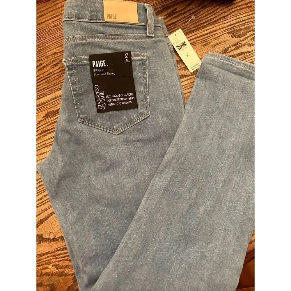 Anthropologie Paige Brigitte Mid-Rise Boyfriend Jeans size 25